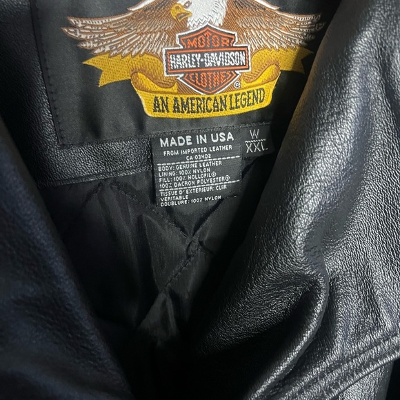 Harley-Davidson Black Leather Motorcycle Jacket - Picture 2 of 8